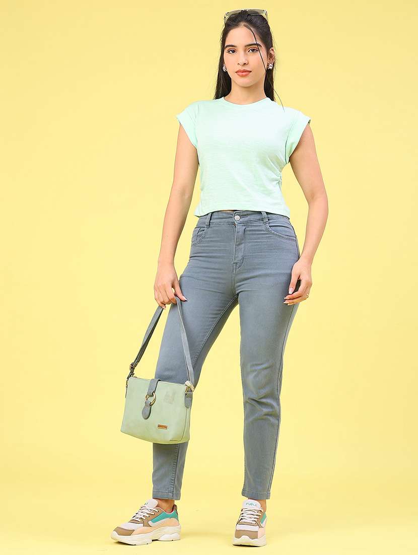 women solid mid rise slim jean - 21996671 -  Standard Image - 4