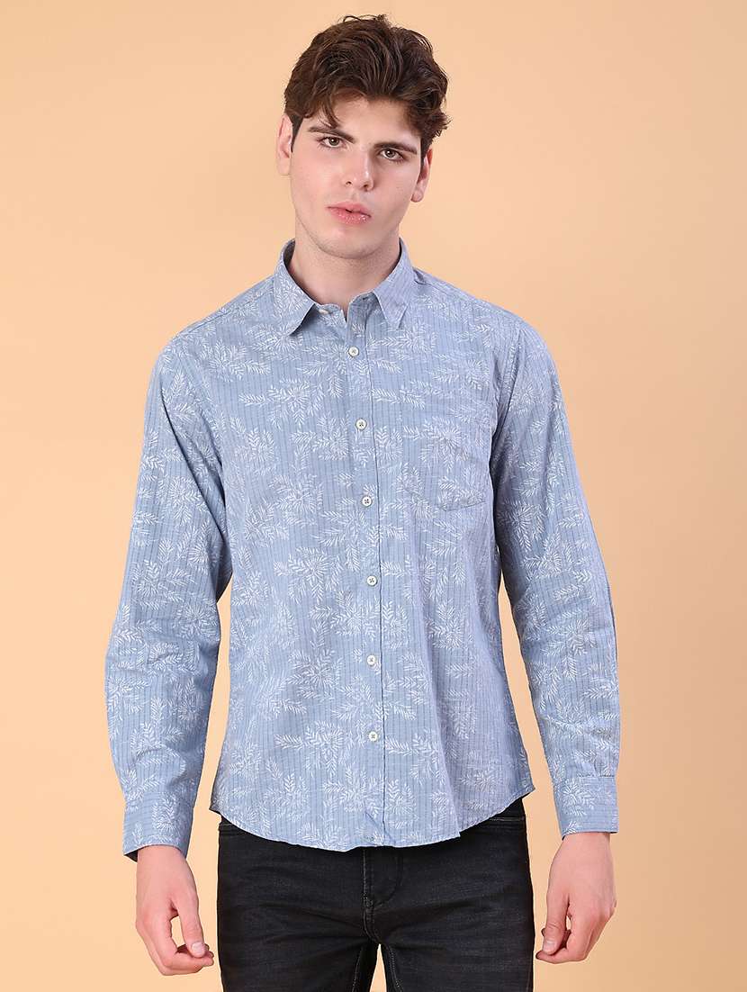 men printed long sleeve regular fit shirt - 21996681 -  Standard Image - 1