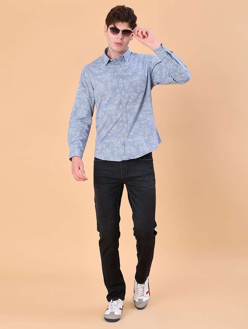 men printed long sleeve regular fit shirt - 21996681 -  Standard Image - 4