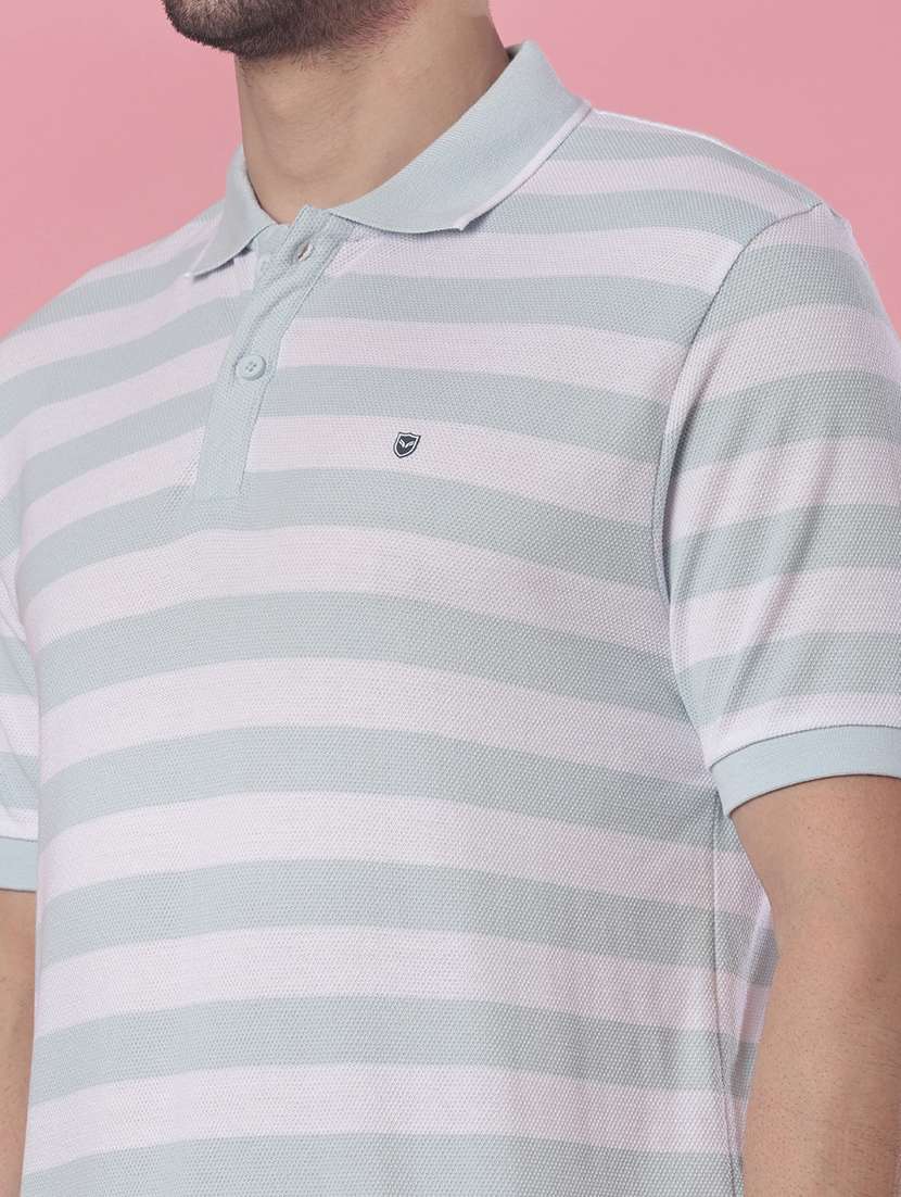 men striped short sleeve regular fit polo t-shirt - 21996700 -  Standard Image - 4