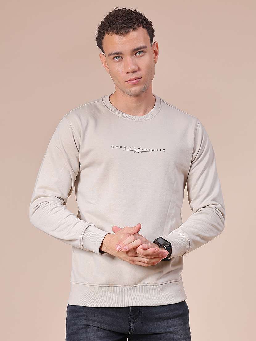 men typographic long sleeve regular fit sweatshirt - 21996725 -  Standard Image - 1