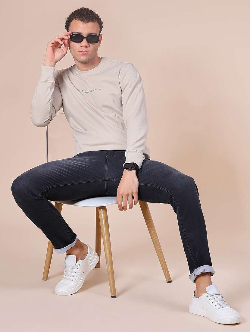 men typographic long sleeve regular fit sweatshirt - 21996725 -  Standard Image - 4