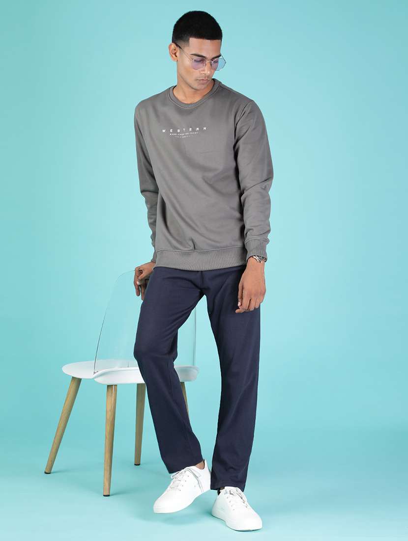 Men Typographic Long Sleeve Regular Fit Sweatshirt - 21996728 -  Standard Image - 4