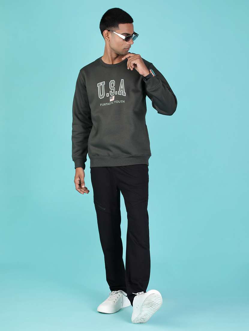 men typographic long sleeve regular fit sweatshirt - 21996742 - Standard Image - 4