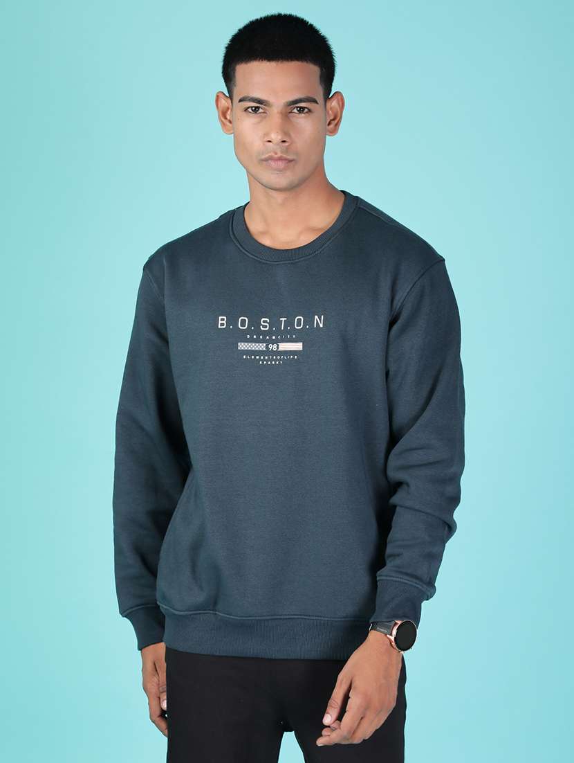 men typographic long sleeve regular fit sweatshirt - 21996746 -  Standard Image - 1
