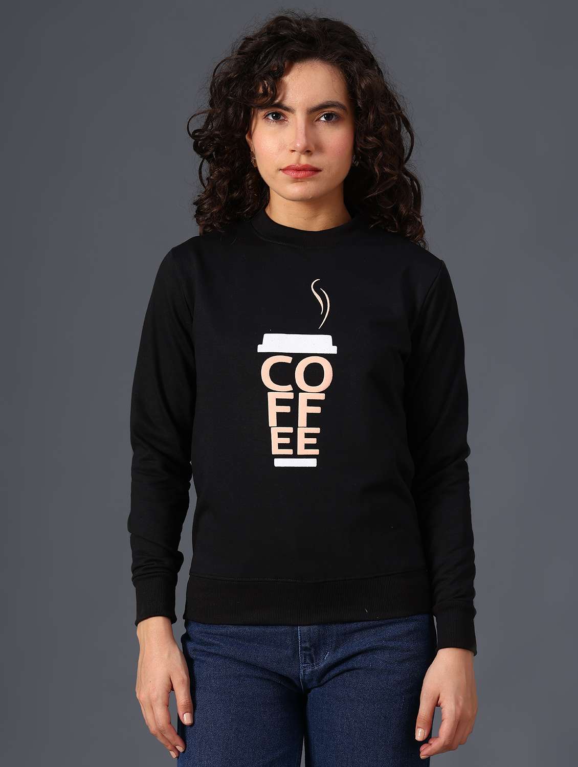 women printed long sleeve sweatshirt - 21996758 -  Standard Image - 1