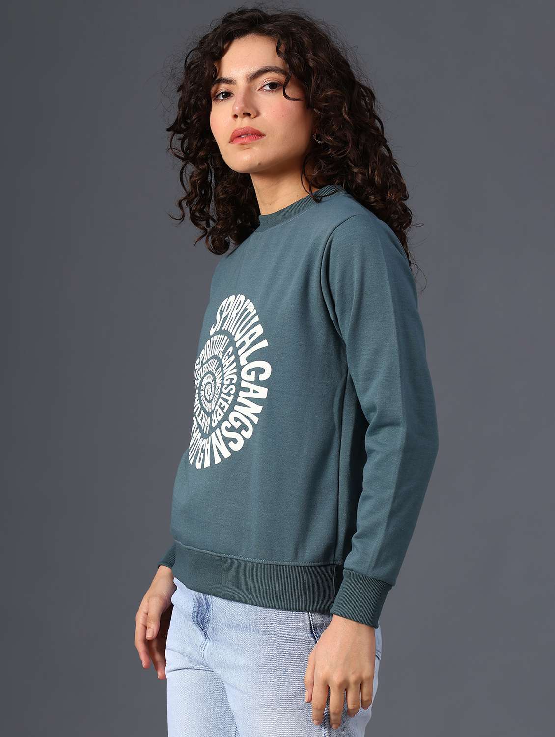 women printed long sleeve sweatshirt - 21996759 -  Standard Image - 6