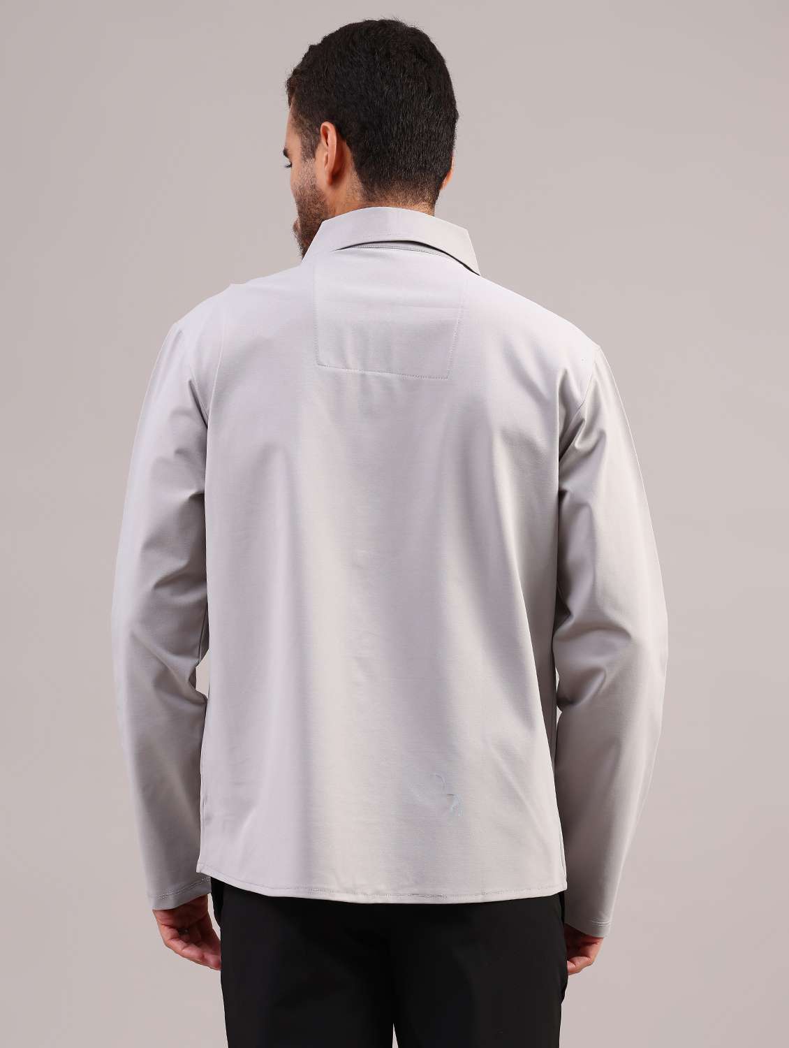 men solid collared long sleeve shirt - 21996835 -  Standard Image - 4