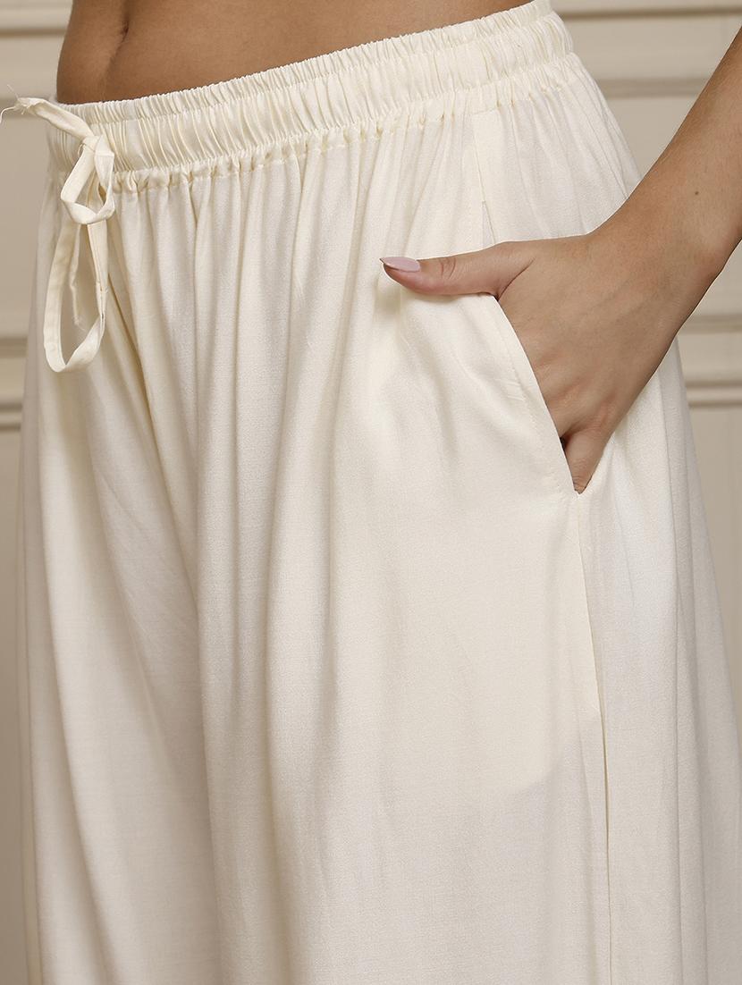 women pack of 2 solid flared palazzo - 21996889 - Standard Image - 4