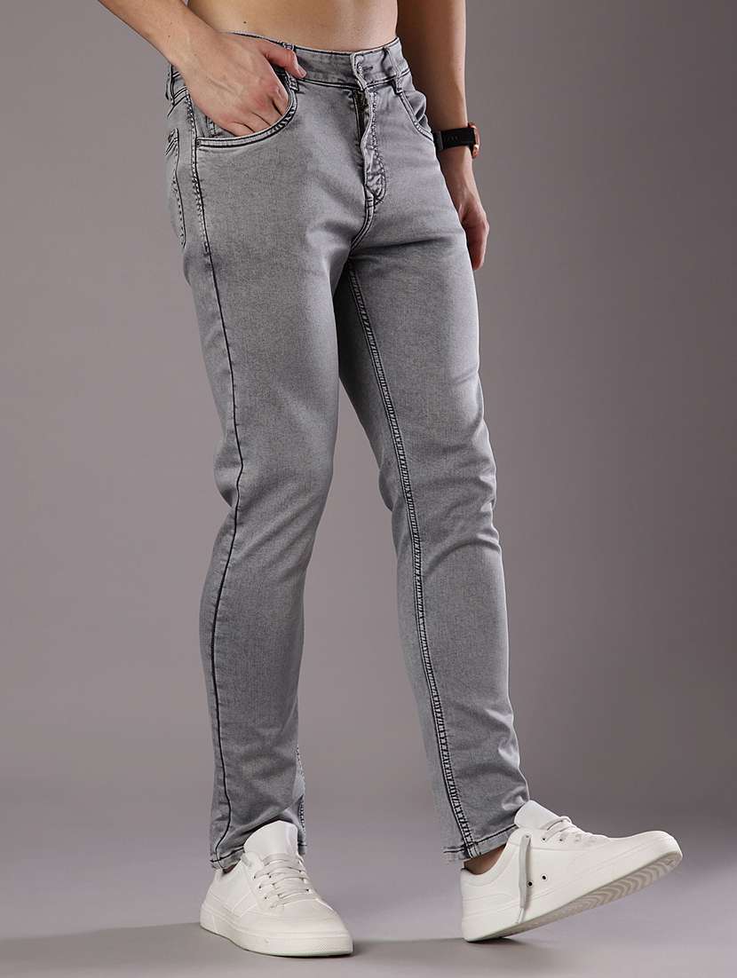 Men Solid Mid Rise Slim Fit Jean - 21996980 -  Standard Image - 1
