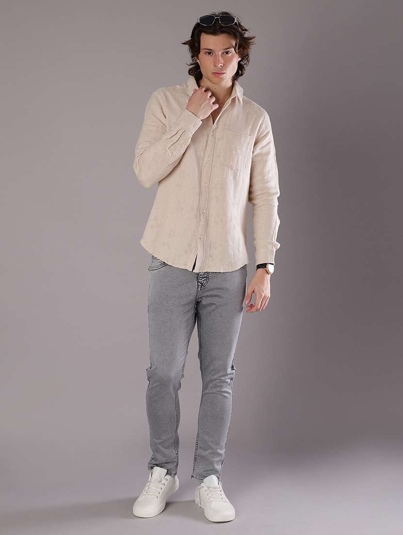 Men Solid Mid Rise Slim Fit Jean - 21996980 -  Standard Image - 4