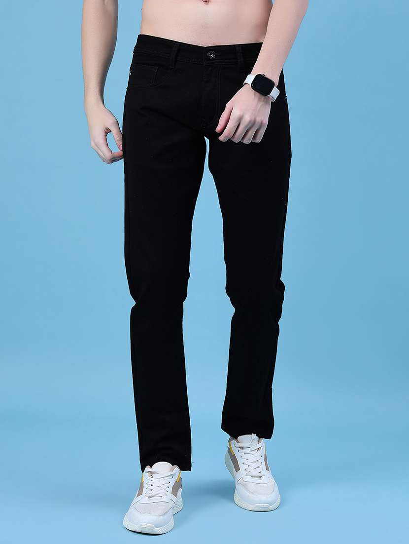 men solid mid rise slim fit jean - 21996988 - Standard Image - 1