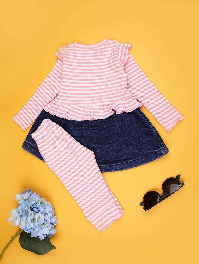 girls striped long sleeve full length set - 21996991 -  Standard Image - 1