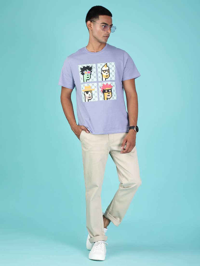 men solid mid rise casual chinos - 21997025 -  Standard Image - 4