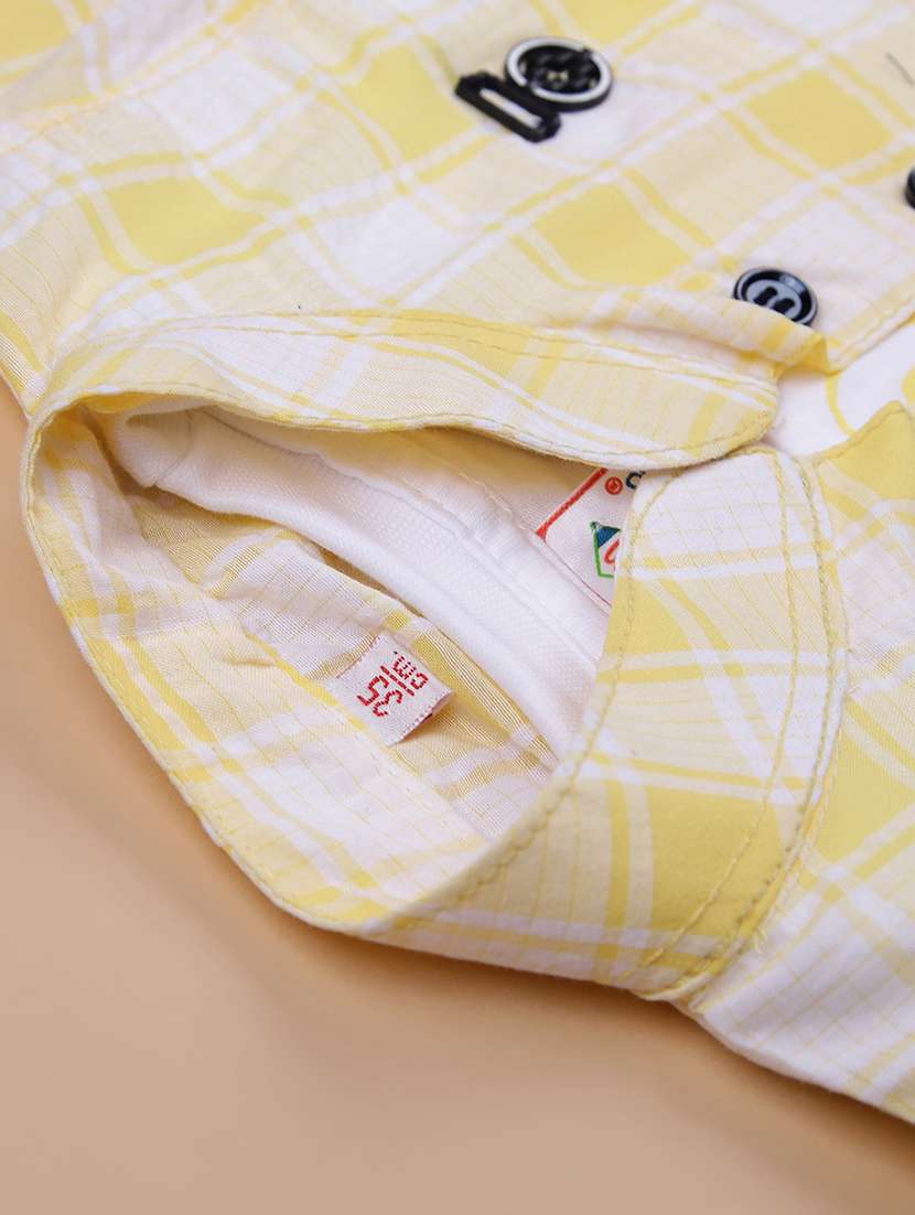 boys checkered shirt & shorts casual wear set - 21997090 -  Standard Image - 4