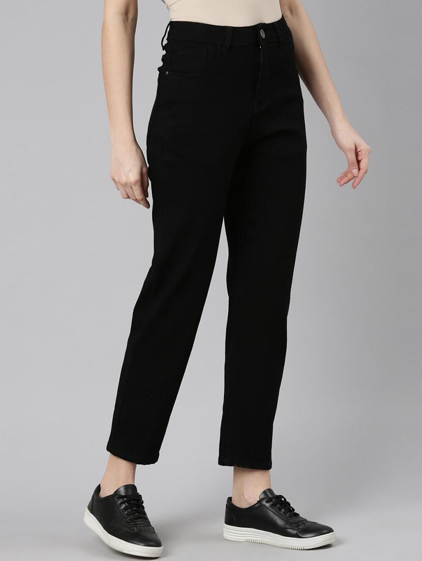 women solid mid rise straight fit jean - 21997123 - Standard Image - 1