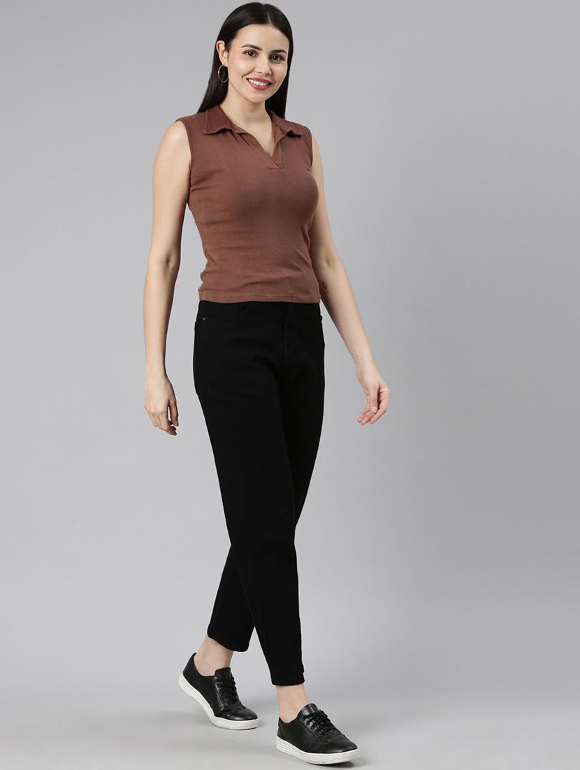 women solid mid rise straight fit jean - 21997123 - Standard Image - 4