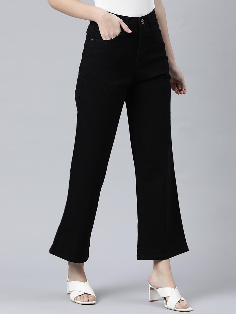 women solid high rise bootcut jean - 21997126 - Standard Image - 1