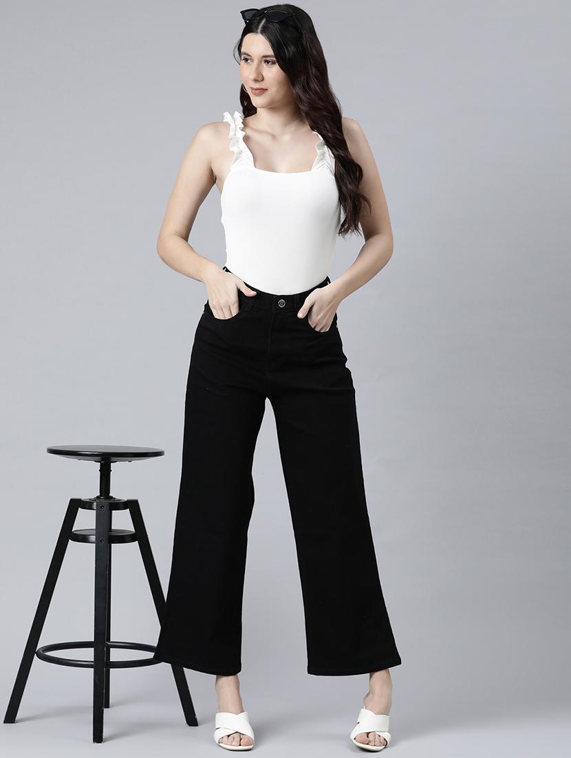 women solid high rise bootcut jean - 21997126 - Standard Image - 6