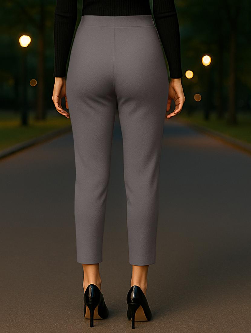 women solid high rise cigarette pants - 21997131 -  Standard Image - 1
