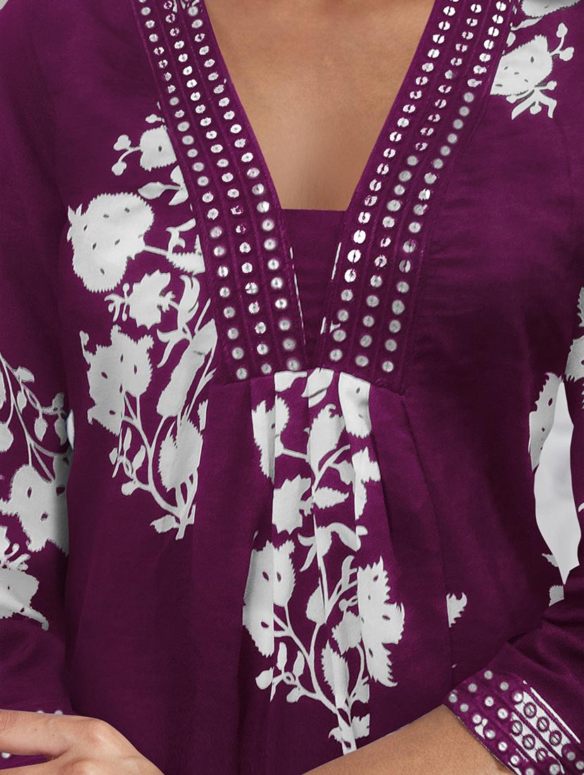 women floral three quarter sleeve kurta pant with dupatta set - 21997134 - Standard Image - 4