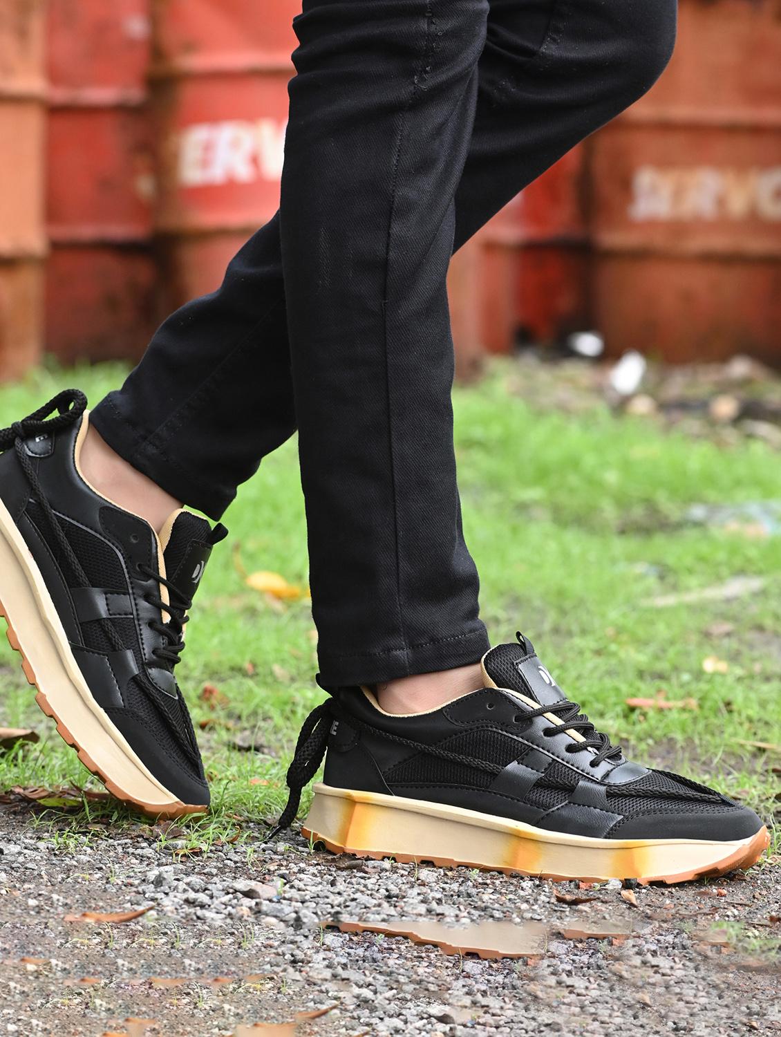 men black lace up sneaker - 21997142 -  Standard Image - 1