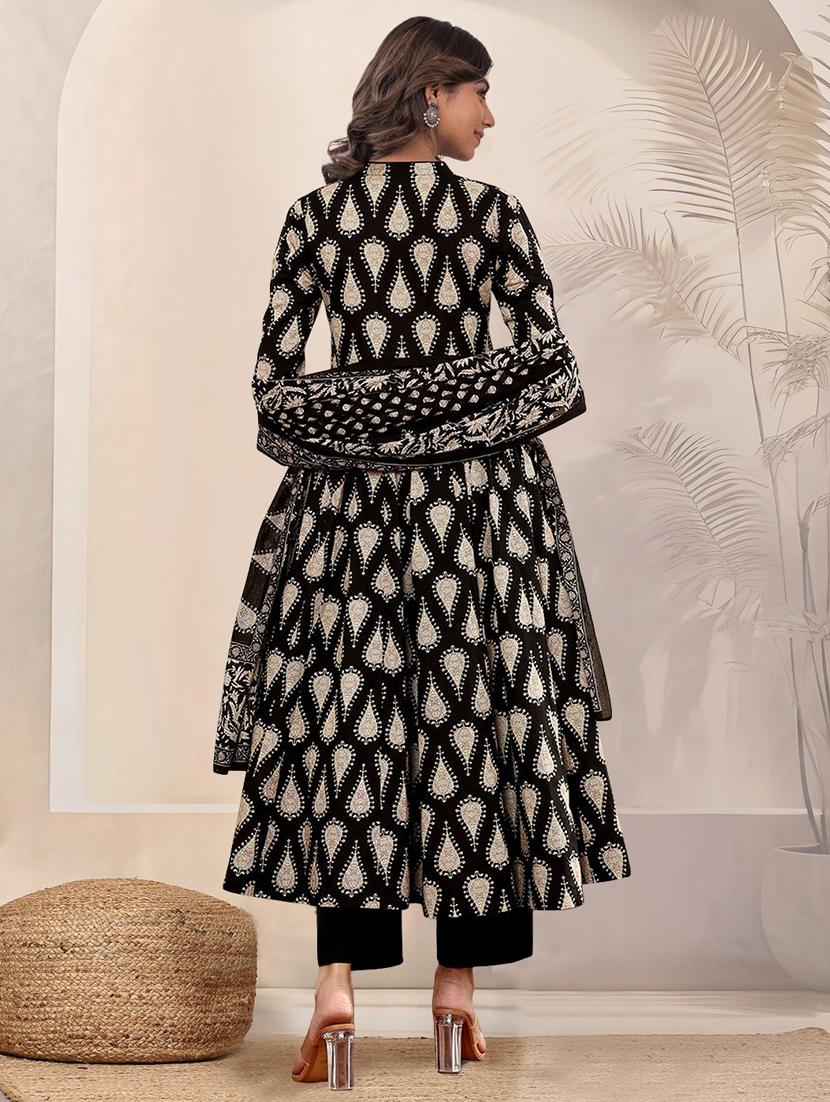 women printed three quarter sleeve kurta palazzo set - 21997233 - Standard Image - 4