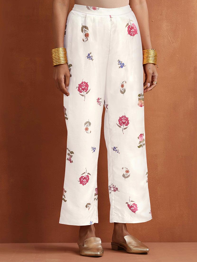 women floral print a-line kurta and palazzo set - 21997249 - Standard Image - 4