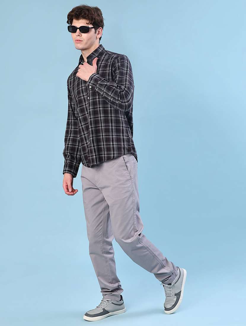 men checkered long sleeve regualr fit casual shirt - 21997350 -  Standard Image - 4
