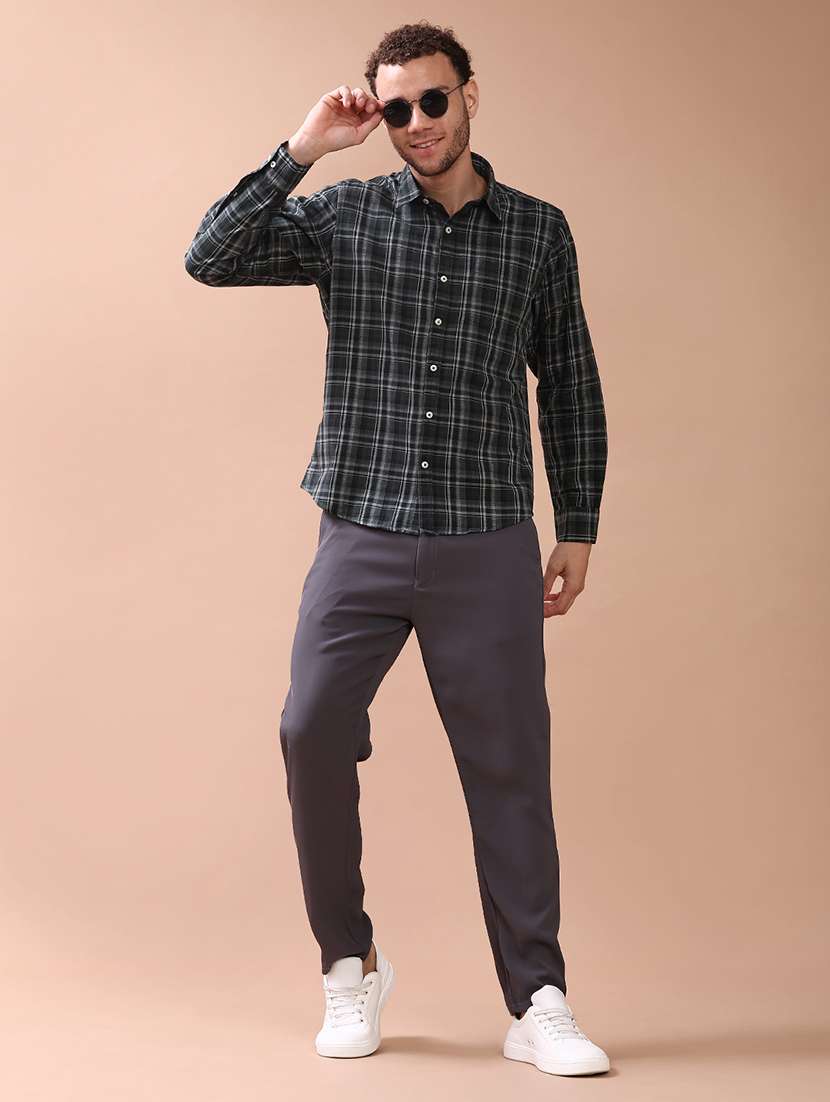 men checkered long sleeve regualr fit casual shirt - 21997351 -  Standard Image - 4