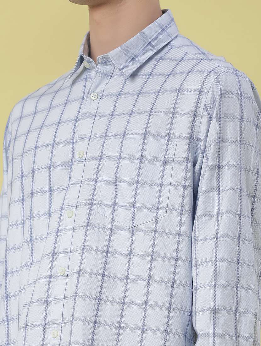 men checkered long sleeve regular fit casual shirt - 21997536 -  Standard Image - 4