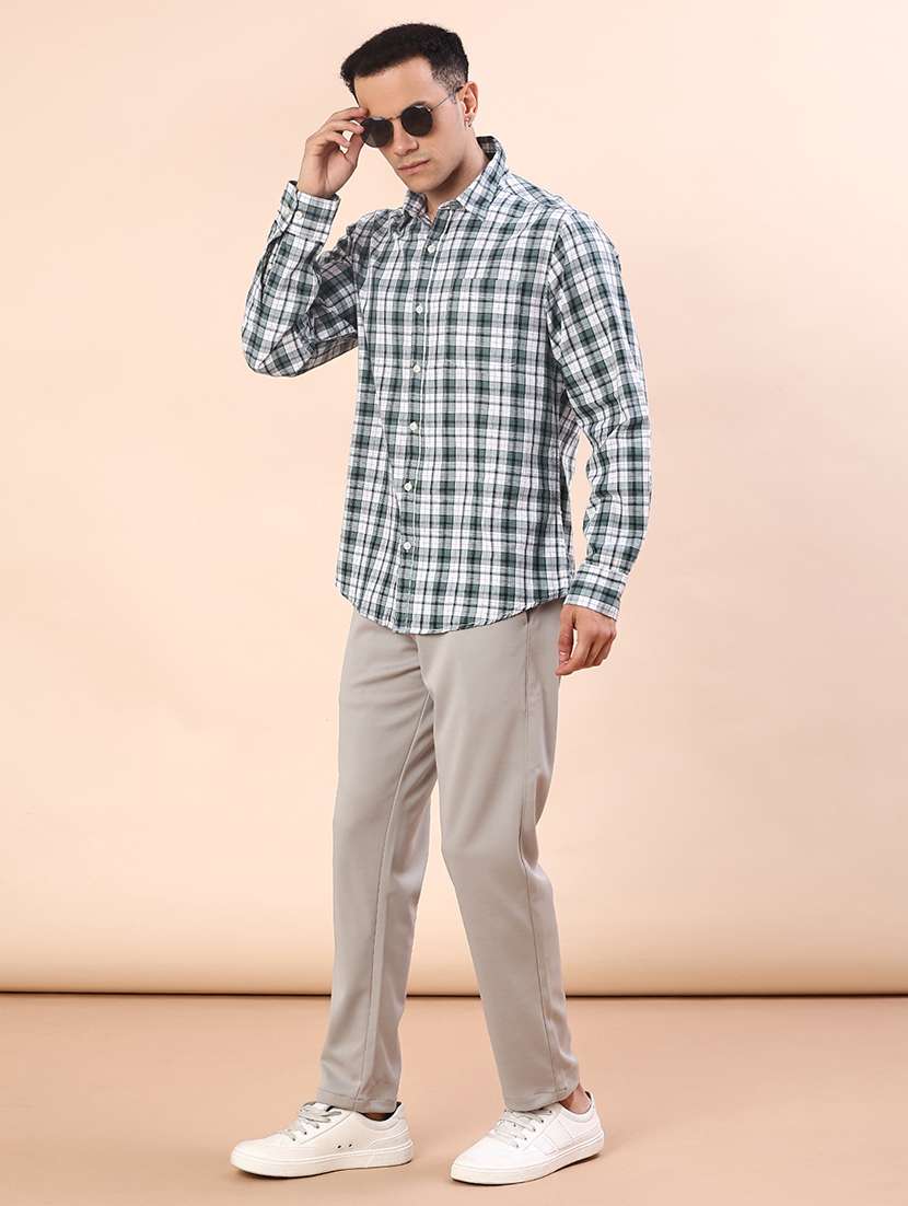 men checkered long sleeve regualr fit casual shirt - 21997567 -  Standard Image - 4