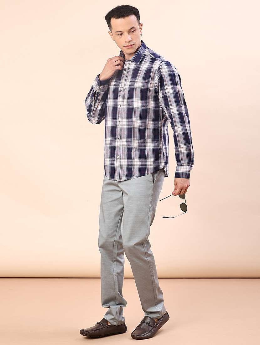 men checkered long sleeve regualr fit casual shirt - 21997569 -  Standard Image - 4