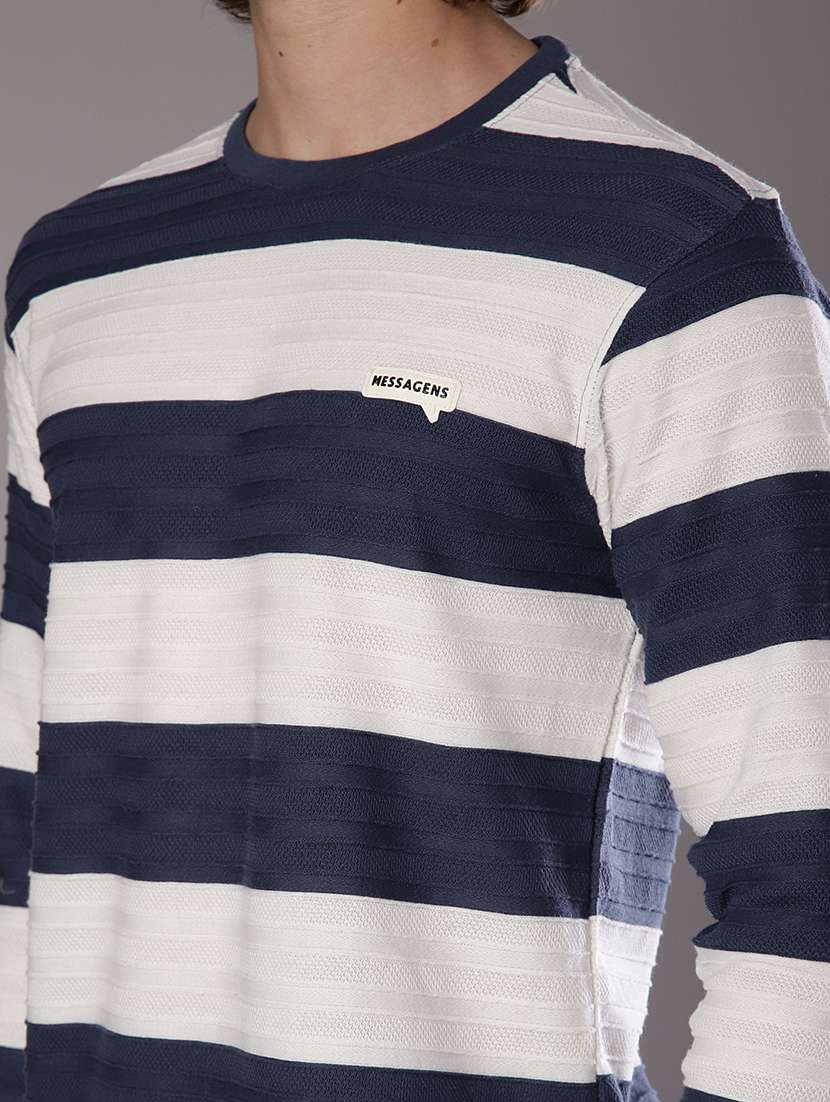 men stripes long sleeve slim fit t-shirt  - 21997572 -  Standard Image - 4