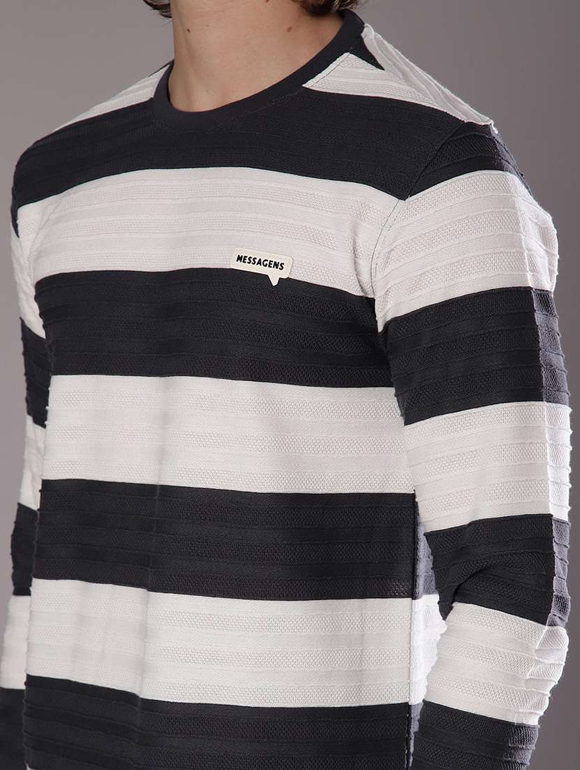 men stripes long sleeve slim fit t-shirt  - 21997573 -  Standard Image - 4