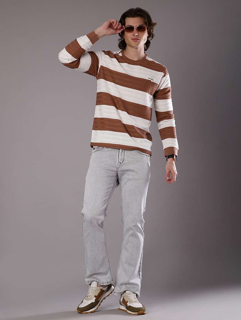 men stripes long sleeve slim fit t-shirt  - 21997577 -  Standard Image - 4