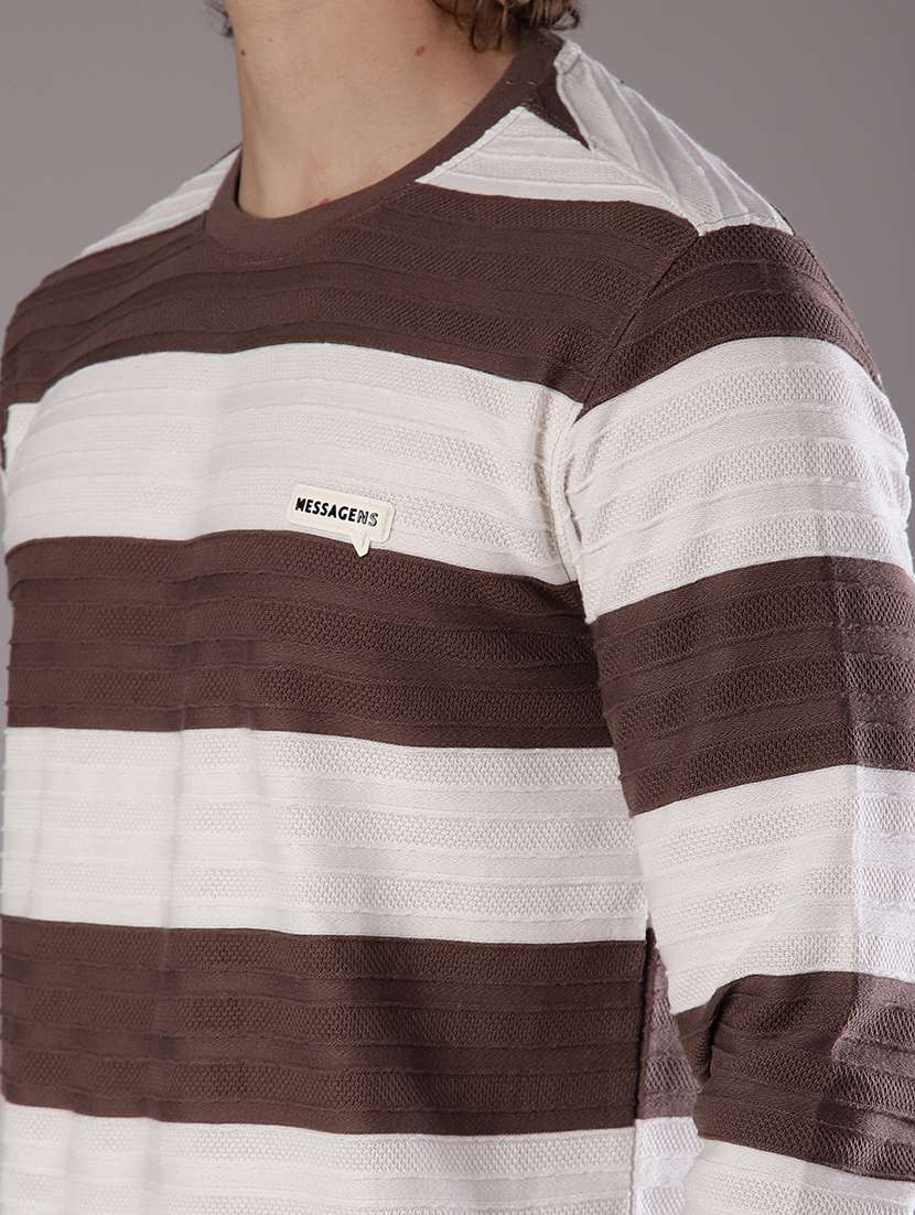 men stripes long sleeve slim fit t-shirt  - 21997579 -  Standard Image - 4