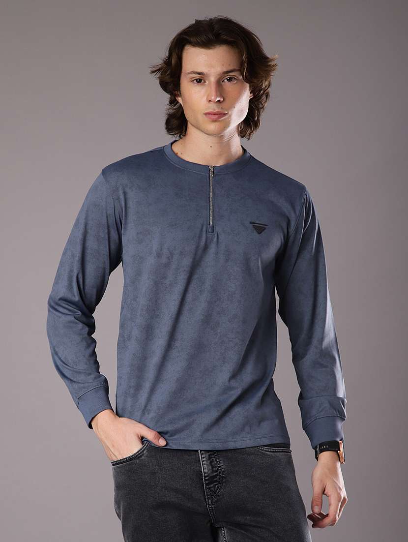 men solid long sleeve regular fit t-shirt - 21997581 -  Standard Image - 1