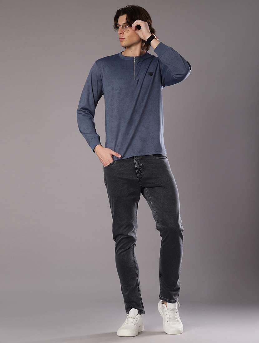 men solid long sleeve regular fit t-shirt - 21997581 -  Standard Image - 4