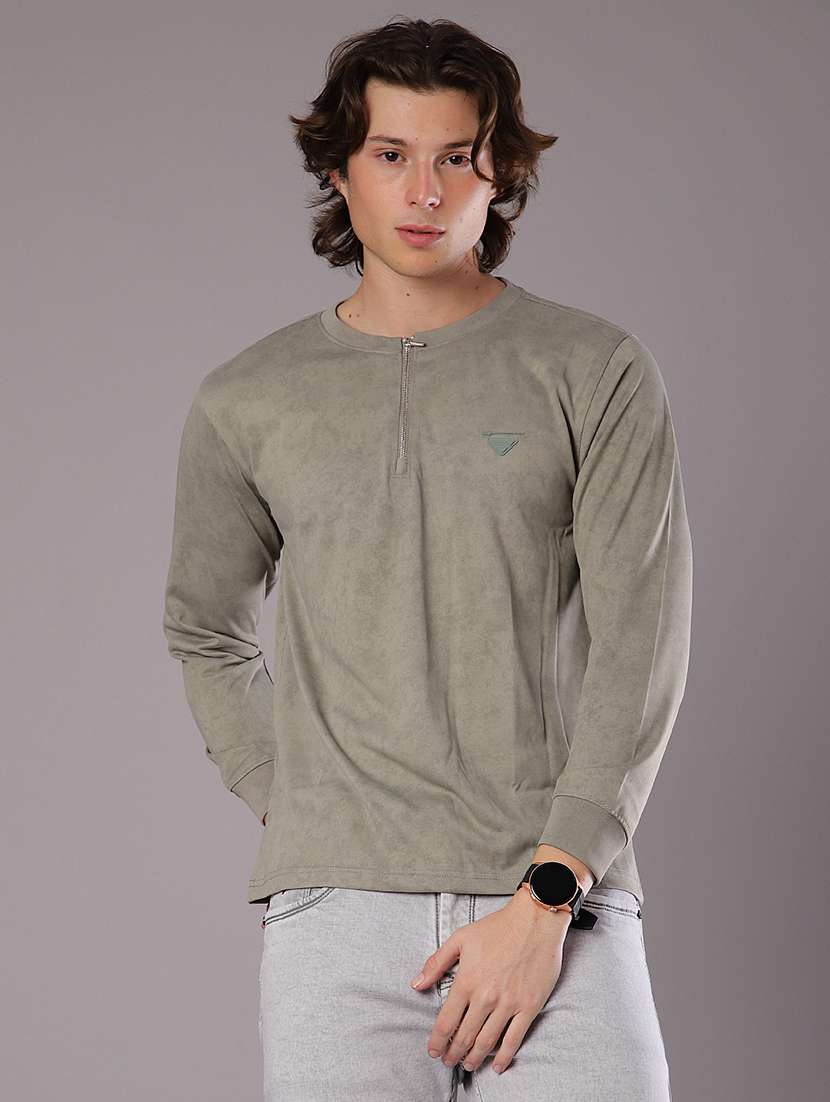 men solid long sleeve regular fit t-shirt - 21997583 -  Standard Image - 1