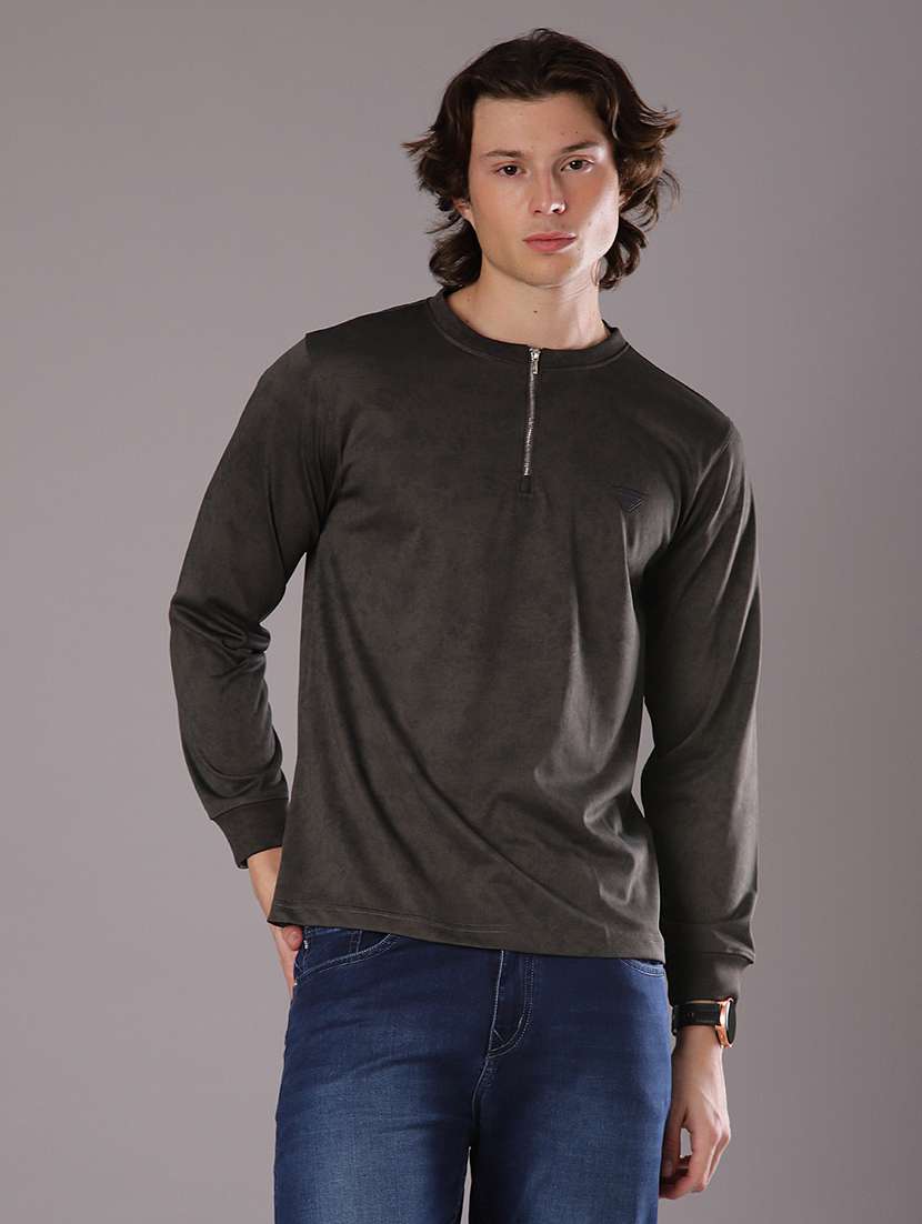 men solid long sleeve regular fit t-shirt - 21997585 -  Standard Image - 1