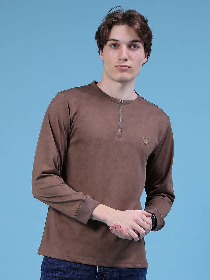 men solid long sleeve regular fit t-shirt - 21997586 -  Standard Image - 1
