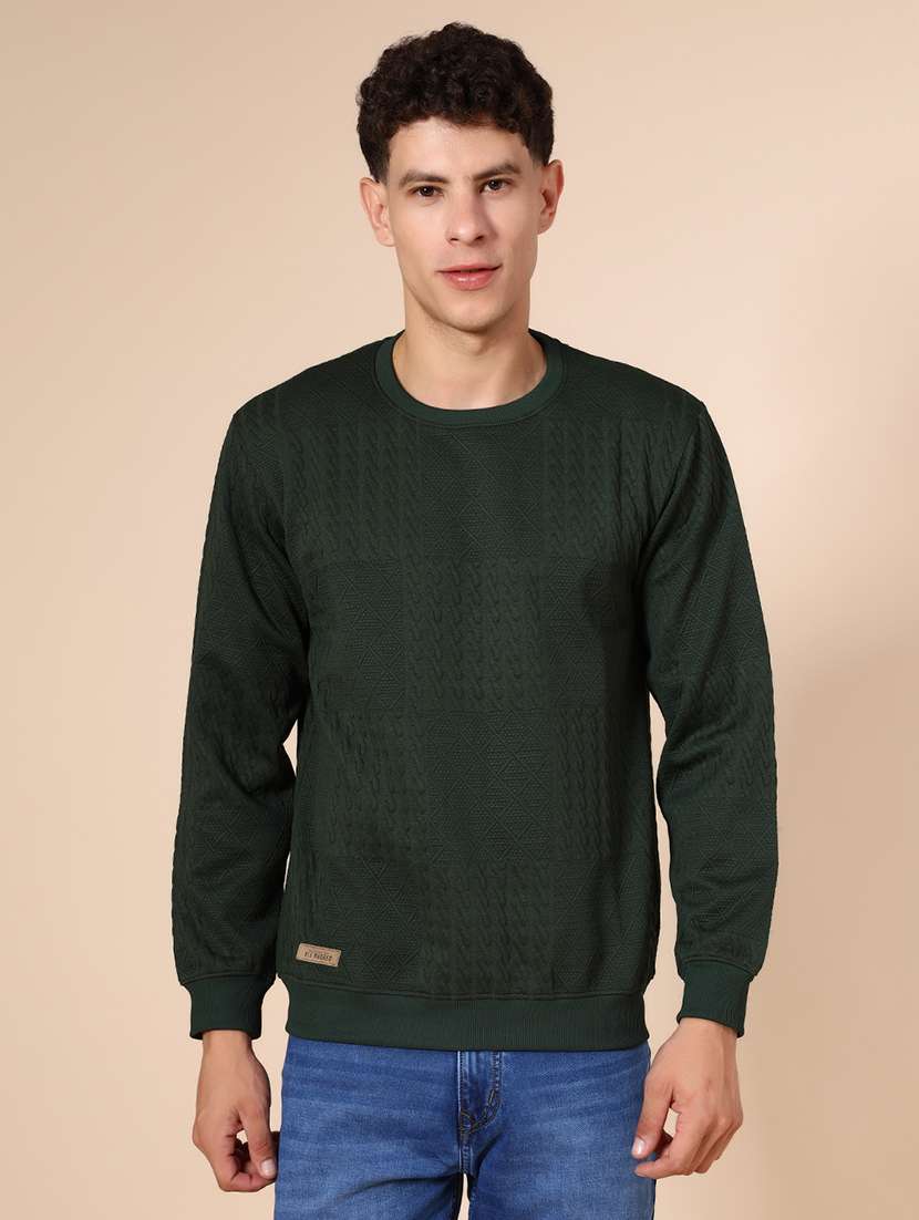 men self design long sleeve regular fit sweatshirt - 21997588 -  Standard Image - 1