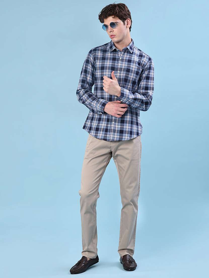 men checkered long sleeve regualr fit casual shirt - 21997613 -  Standard Image - 4