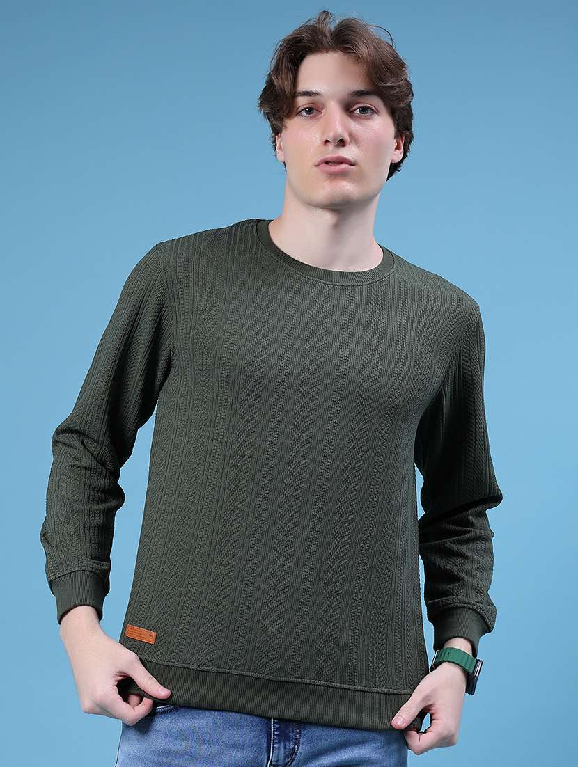 men self design long sleeve regular fit pullover - 21997622 -  Standard Image - 1