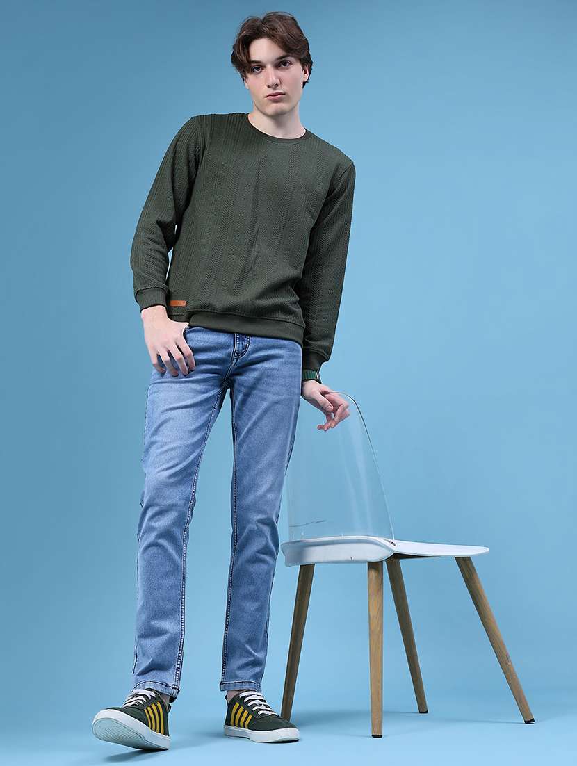 men self design long sleeve regular fit pullover - 21997622 -  Standard Image - 4