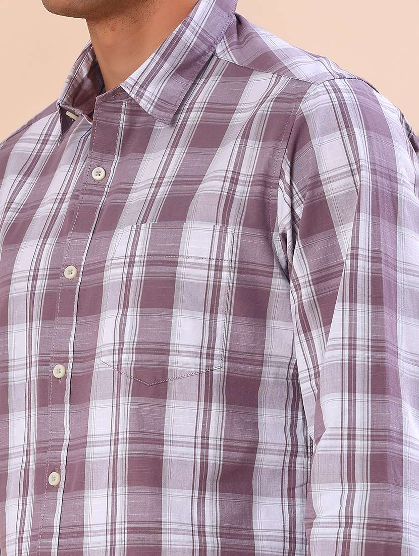 men checkered long sleeve regular fit casual shirt - 21997669 -  Standard Image - 4