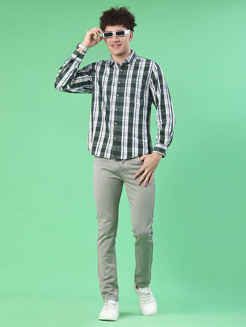 men checkered long sleeve regualr fit casual shirt - 21997671 -  Standard Image - 4