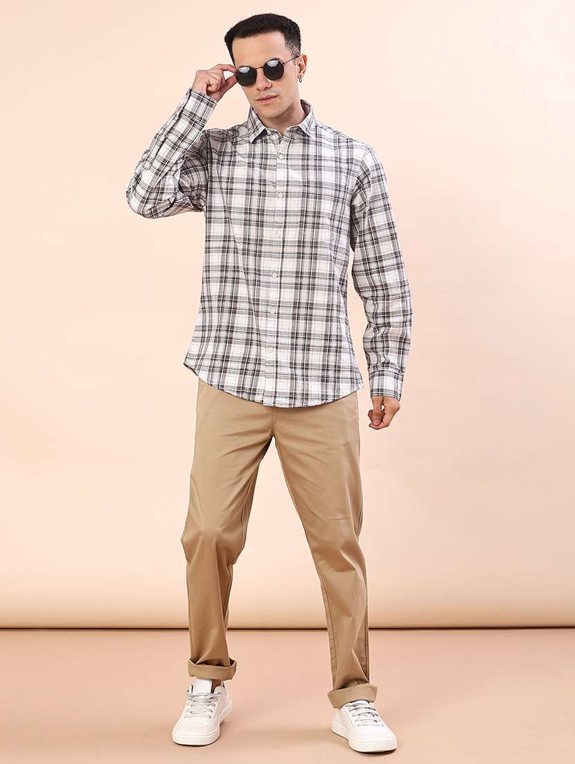 men checkered long sleeve regualr fit casual shirt - 21997733 -  Standard Image - 4