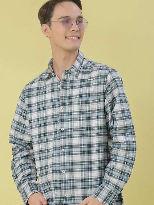 men checkered long sleeve regular fit casual shirt - 21997742 -  Standard Image - 0